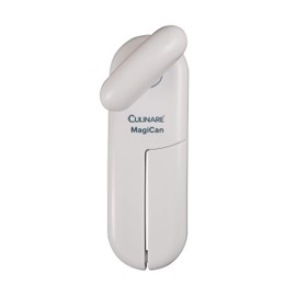 Culinare C10015 MagiCan Tin Opener White Plastic/Stainless Steel Manual Can Opener Comfortable Handle For Safety and Ease, White, 5.5 x 9 x 23.8 cm