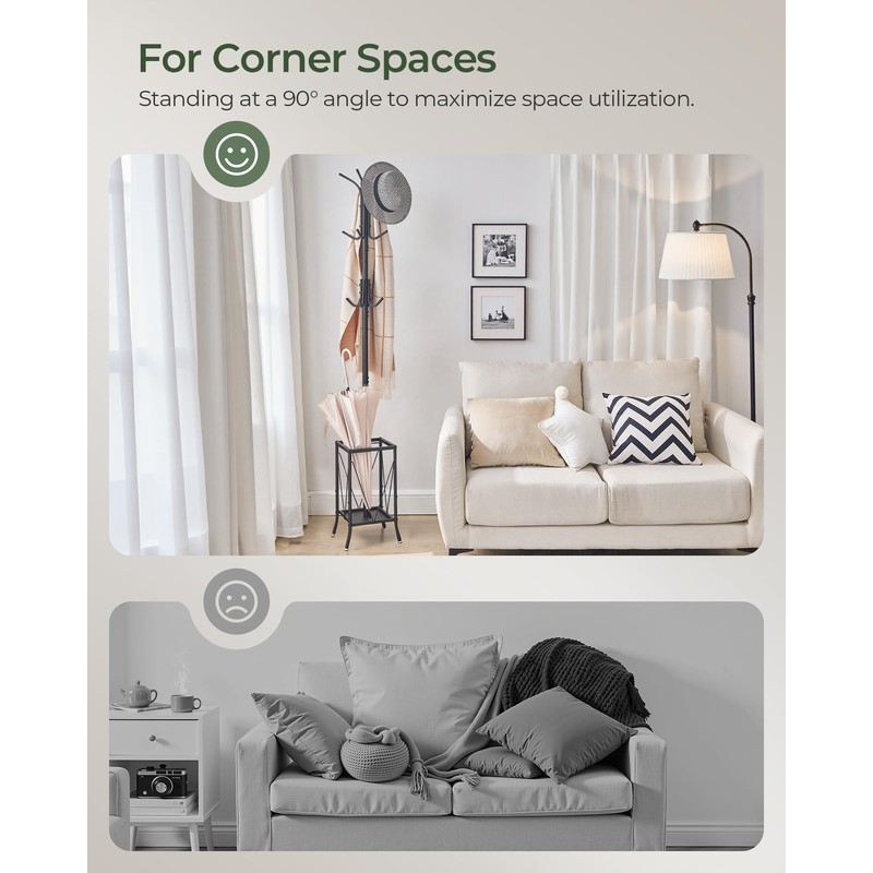CHOEZON Coat Rack Freestanding, Coat Rack with Umbrella Holder, Entryway