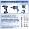 Four-Flute Sawtooth Eccentric Drill Bit, Multifunction Drill Bit Set High