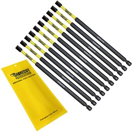 10 x SabreCut SCRSL6152_10 152mm SL6 Slotted Magnetic Impact Screwdriver Driver Bits Set Single Ended Heavy Duty Compatible with Dewalt Milwaukee Bosch Makita and Others