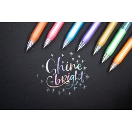 Zebra Pen Sarasa Clip Decoshine Retractable Gel Pen, Fine Point, 0.5mm, Assorted Metallic Gel Ink, 9-Pack, (49009)