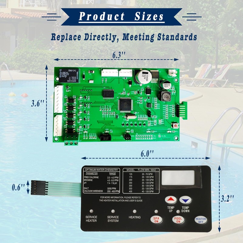 42002-0007s, 461105 Upgraded Control Board kit for Pool Heater, with
