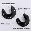 Voittozege 6 Pcs Heavy Duty Closet Rod Bracket, Black U-Shaped