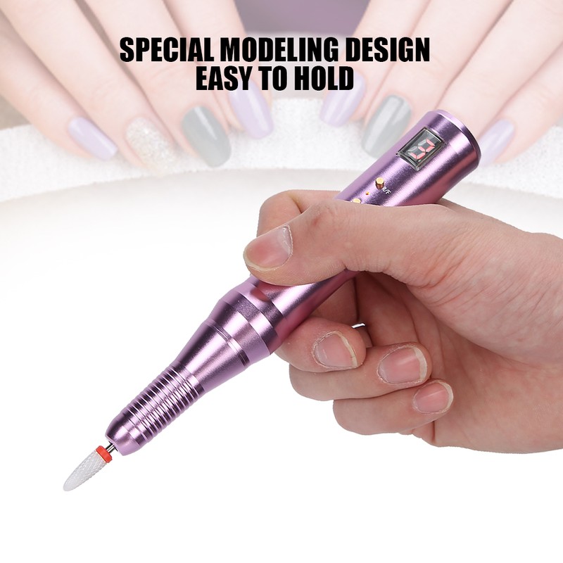 Rechargeable Electric Nail Drill Pen Portable Nail Grinding Polishing Machine