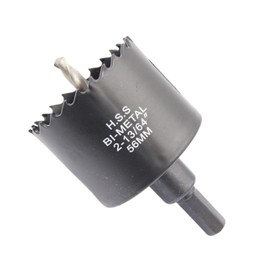 Hole Cutter 56mm LAIWEI Bi-Metal Hole Saw,HSS Circular Hole Saw Head,1.8mm Thick,Cutting Depth up to 38mm,Suitable for Wood,Plastic,plasterboard and Metal Round Pipe