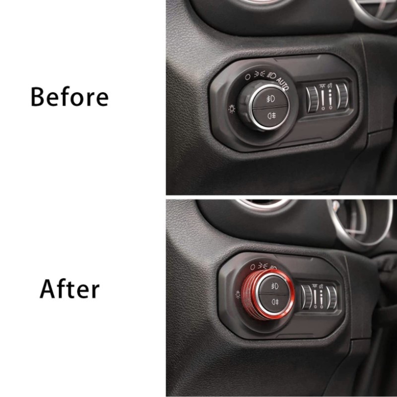 Gear Knob Trim, Aluminium Alloy Material Air Conditioning Button Cover