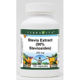 Stevia Extract (90% Steviosides) - 250 mg (100 Capsules, ZIN: 515748)