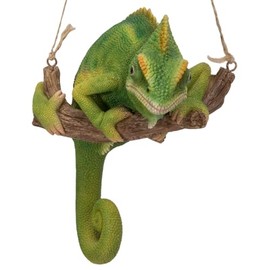 Uvia Chameleon Ornament 4.5 x 3.7 x 6.0 inches (11.5 x 9.5 x 15.2 cm) Doll Figurine Figurine Animal Garden Decoration Realistic Cute Reptile H19194-1