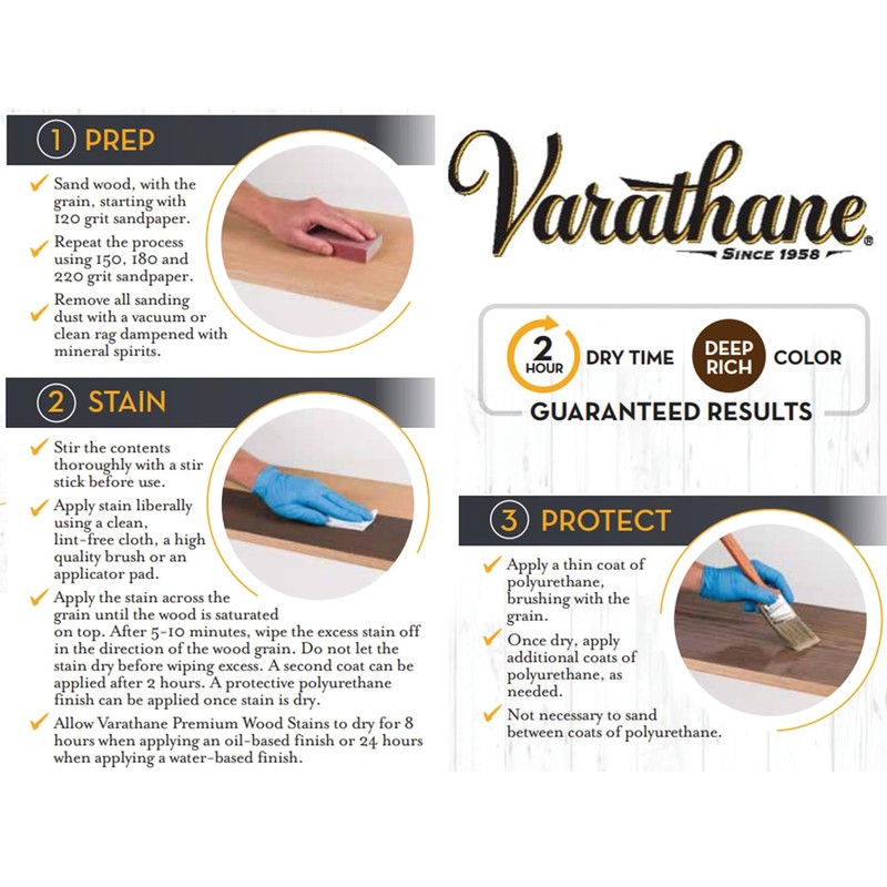 Varathane 1/2 pt Rust-Oleum 211807 Dark Walnut Varathane Oil-Based Interior