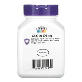CoQ-10 100 mg 90 Cápsulas Sin Sabor 21st Century Antioxidante Nutricional