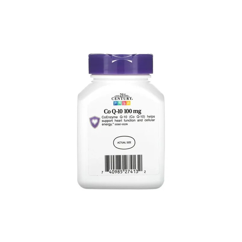 CoQ-10 100 mg 90 Cápsulas Sin Sabor 21st Century Antioxidante