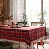 auons Christmas Tablecloth Red Checkered Table Cloth for Rectangle Tables,