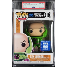 DC Super Heroes™, PSA Graded 8.5 NM-MT+, Lex Luthor (Mech Suit)™ Collectible Vinyl Figure #219, Fully Encapsulated Bundle with Compatible Funko™ Pop!™ PSA Hard Protector Case