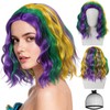 Mardi Gras Wig for Women Colorful Wigs Fun Wigs for
