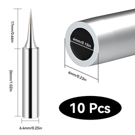 10 x Soldering Tips, Soldering Iron Tips, 900M-T-I Soldering Tips, Soldering Iron Head, Soldering Station Accessories (0.5 mm)