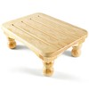 URFORESTIC Solid Wood Bed Step Stool Super Large/Bedside Steps for