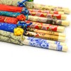 5 Pairs Bamboo Chinese Style Decorative Pattern Chopstick with Cloth