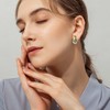 FASHGOOD Chunky Gold Earrings for Women,14K Gold Plated Knot Geometric