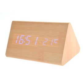 Alipis Digital Clock Radio Smart Alarm Clock Date Month and Temperature Voice Control Wake-up