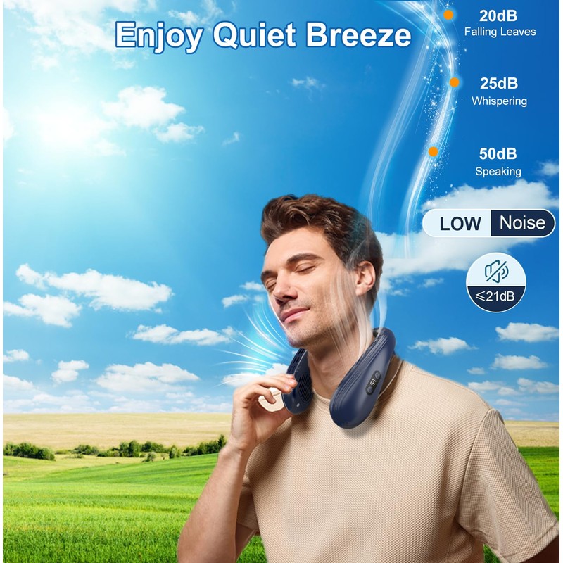 Neck Air Conditioner with Extra-large Cooling Plate, Portable Neck Fan