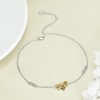 YAFEINI Bee Anklet for Women Sterling Silver Honeycomb Bee Anklet