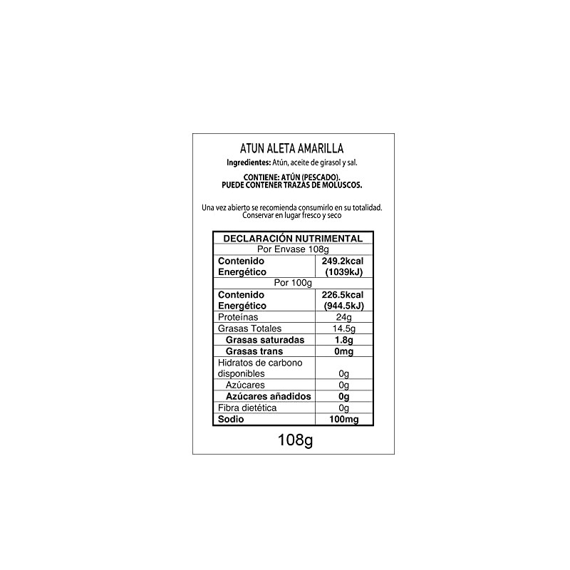Antiqua Atún Aleta Amarilla - 108 g