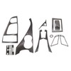 NLQR 11pcs Carbon Fiber Full Interior Set Kit Cover Trim