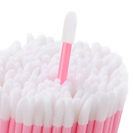 GEMSANVA 240 Pieces Disposable Lip Wands Lip Brushes,Lipstick Applicator Brushes Lip Gloss Wand,Soft Lint Free,Eyes & Lips Makeup Applicator Wands Tools（PINK）