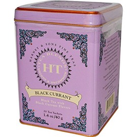 Harney & Sons Black Currant Tea, 20 Tea Sachets, 1.4 oz (40 g) - 2 Packs, 40 Sachets Total