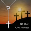 YAFEINI Rosary Chain Sterling Silver Italian Solid Pearl Chain Cross