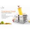 Ecozoi Stainless Steel Popsicle Molds and Rack - 6 Square