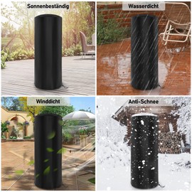 Tonhui Weather Cover for Patio Heater and Punch Bag Standing, Patio Heater Cover, Tear-Resistant 420D Waterproof, Windproof Cover, UV-Resistant, 50 x 50 x 120 cm