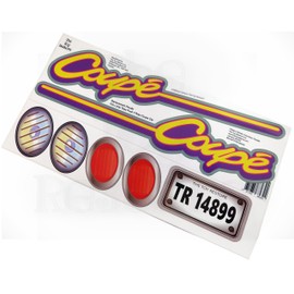 The Toy Restore Replacement Stickers fits Little Tikes Push and Ride Convertible Coupe Car