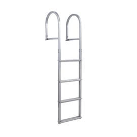 Removable Dock Ladder 3/4/5 Steps,Pontoon Boat Ladder with Anti-Corrosion 6063 Aluminum & Upgraded Widen Nonslip,350lbs Marine Pontoon Boat Dock for Lake/Pool/Boarding/RV,Straight Ladder (4-Steps)