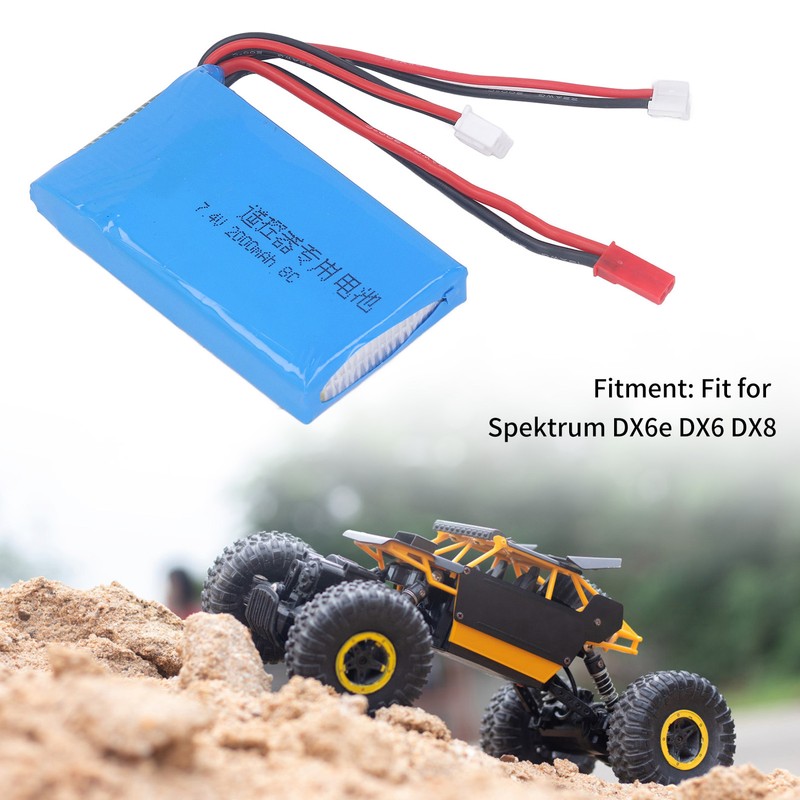 RC Lithium Battery 2S 7.4V 2000MAH Powerful Circuit Protection Light