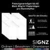 SIGNZ Clamp Folders DIN A4, Pack of 5, White, for