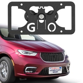 Heavy Duty Front License Plate Bracket Compatible with Chrysler Pacifica 2017-2023, Anti-Theft No Drill Front Grille License Plate Holder Waterproof Car Plate Frame Accessories