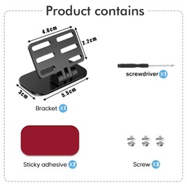 QZKJQDD Dash Cam Holder Set, Car Camera Mount, Universal Rear View Camera Rear Window Mount, Metal Bracket Rear WindowHolder, Easy Install 180° Angle Adjustment Dash Cam Mount Inside the Car