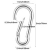 Benvo Carabiner Clips 2 Pack Spring-Snap M8 Hook Quick Link