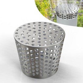 BJADE'S PVC Pipe Termination Cap, Stainless Steel Mesh Screen Vent Cover Suit for 2-2.4in Inner Diameter Outlet, Round Furnace&Roof Vent Cap,Keep Birds and Leaves Debris Out