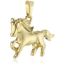 Xaana AMZ0002 Horse Pendant Shiny 333 Yellow Gold, Gold, No Gemstone