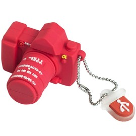 Leizhan Cute USB Flash Drive 32GB Camera Thumb Drive Pen Drive Data Storage Memory Stick Jump Drive, Red