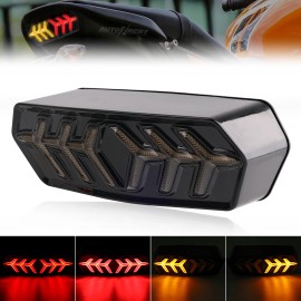 XUKEY 3-in-1 LED Tail Brake Light Sequential Turn Signal For Honda GROM MSX125 CBR650F