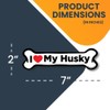 Magnet Me Up I Love My Husky Dog Bone Magnet