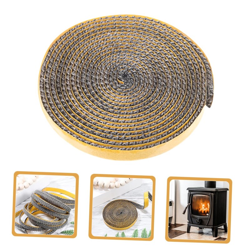 ORFOFE Stove Rope Gasket for Fireplaces Burning Stove Door Seal