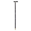 African Blackwood Detachable Walking Stick Elderly Ergonomic 3 Section Walking