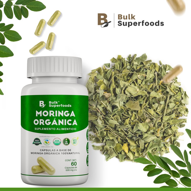 BULK SUPERFOODS | Moringa Pura Organica 100% Natural | 60
