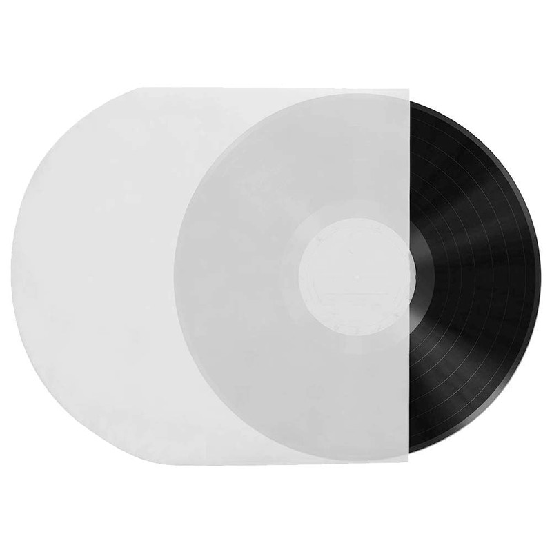 100PCS Vinyl Record Inner Sleeves, 7in Anti-Static LP Clear Vinyl