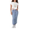 Forever 21 Women's Frayed Denim Maxi Skirt