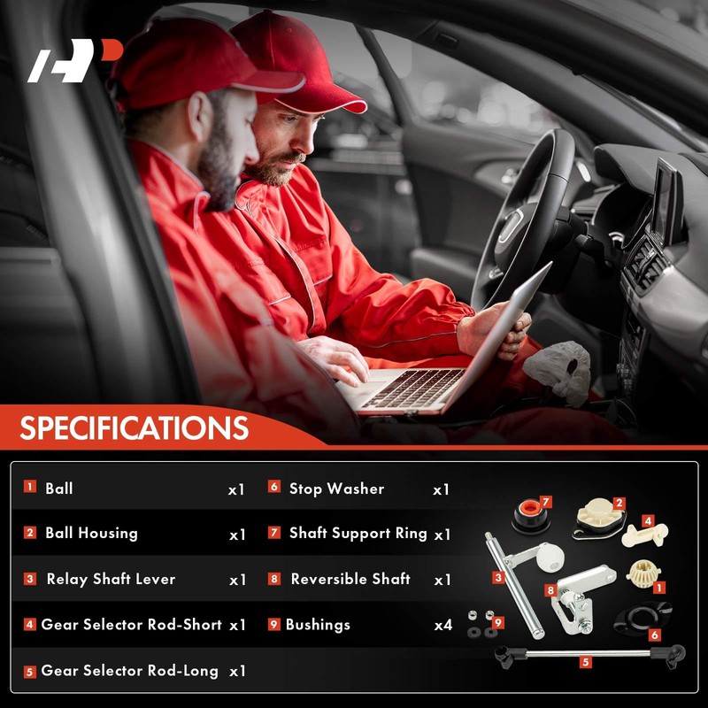 A-Premium Transmission Shifter Stub Kit Compatible with Volkswagen Models -